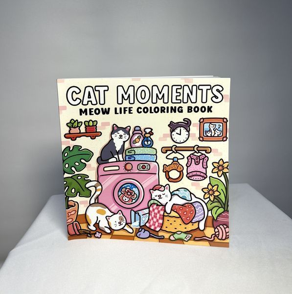 Розмальовка антистрес для дорослих та дітей Cat Moments книга для релаксу і творчості розмальовка з котиками 22260 фото