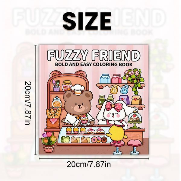 Розмальовка антистрес для дорослих та дітей Fuzzy Friend альбом для релаксу і творчості розмальовка з тваринками 22261 фото