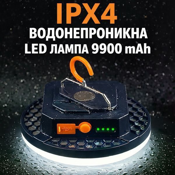 Лампа ліхтар MOS-14 світлодіодний акумуляторний потужний 30 Ватт USB світильник LED ліхтарик з функцією повербанк 9900 мАг 22102 фото