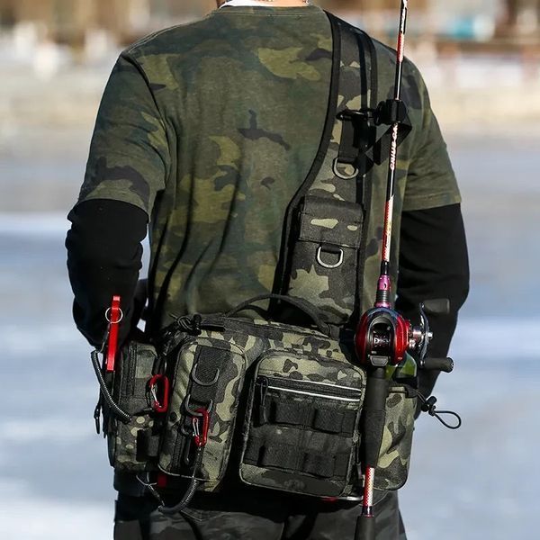Сумка рыболовная спиннингиста для ходовой рыбалки сумка для рыбацких приманок рыболовная сумка 22003 фото