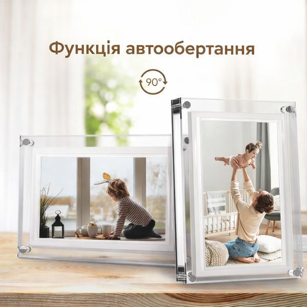Цифровая рамка акриловая Frameo 10 дюймов 32 ГБ с сенсорным дисплеем прозрачная электронная рамка на подарок Wi-Fi музыка видео 22276 фото