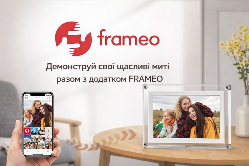Цифровая рамка акриловая Frameo 10 дюймов 32 ГБ с сенсорным дисплеем прозрачная электронная рамка на подарок Wi-Fi музыка видео 22276 фото