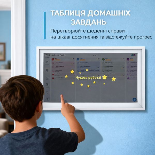 Цифровий календар 10,1&Prime; цифрова фоторамка 32 ГБ Wi-Fi сенсорний Full HD екран розклад справ планувальник завдань 22278 фото
