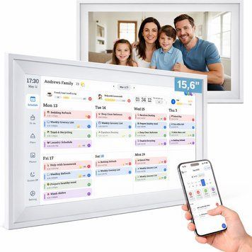 Цифровий календар 15,6&Prime; цифрова фоторамка 32 ГБ Wi-Fi сенсорний Full HD екран розклад справ планувальник завдань 22277 фото