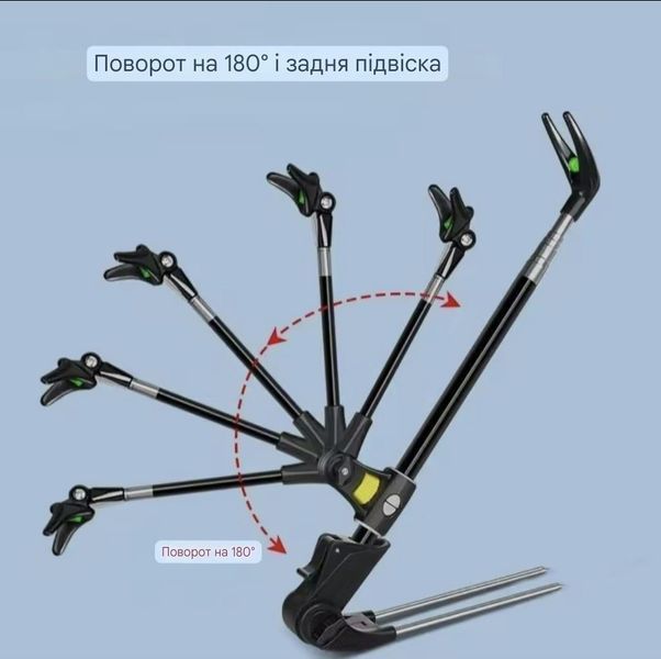 Кронштейн для вудки стовщений телескопічний 2,4 м нержавіюча сталь 22091 фото