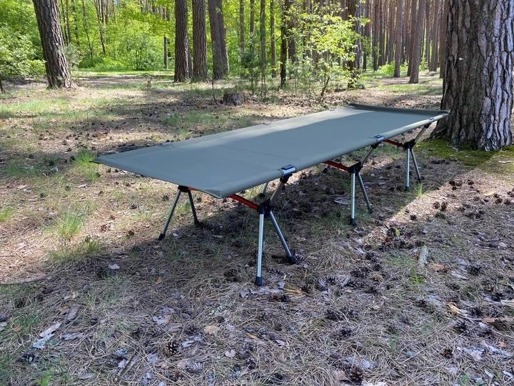Туристическая раскладушка ультралегкая алюминиевая складная кровать для кемпинга рыбалки пляжа армейская переносная компактная 22161 фото