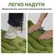 Матрац надувний каремат з вбудованим насосом туристичний потовщений 10 см міцний для подорожей і відпочинку хакі 22031 фото 2